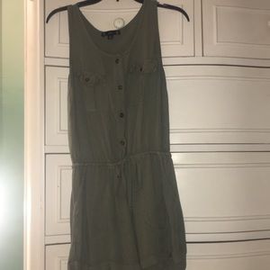 Navy Green Romper